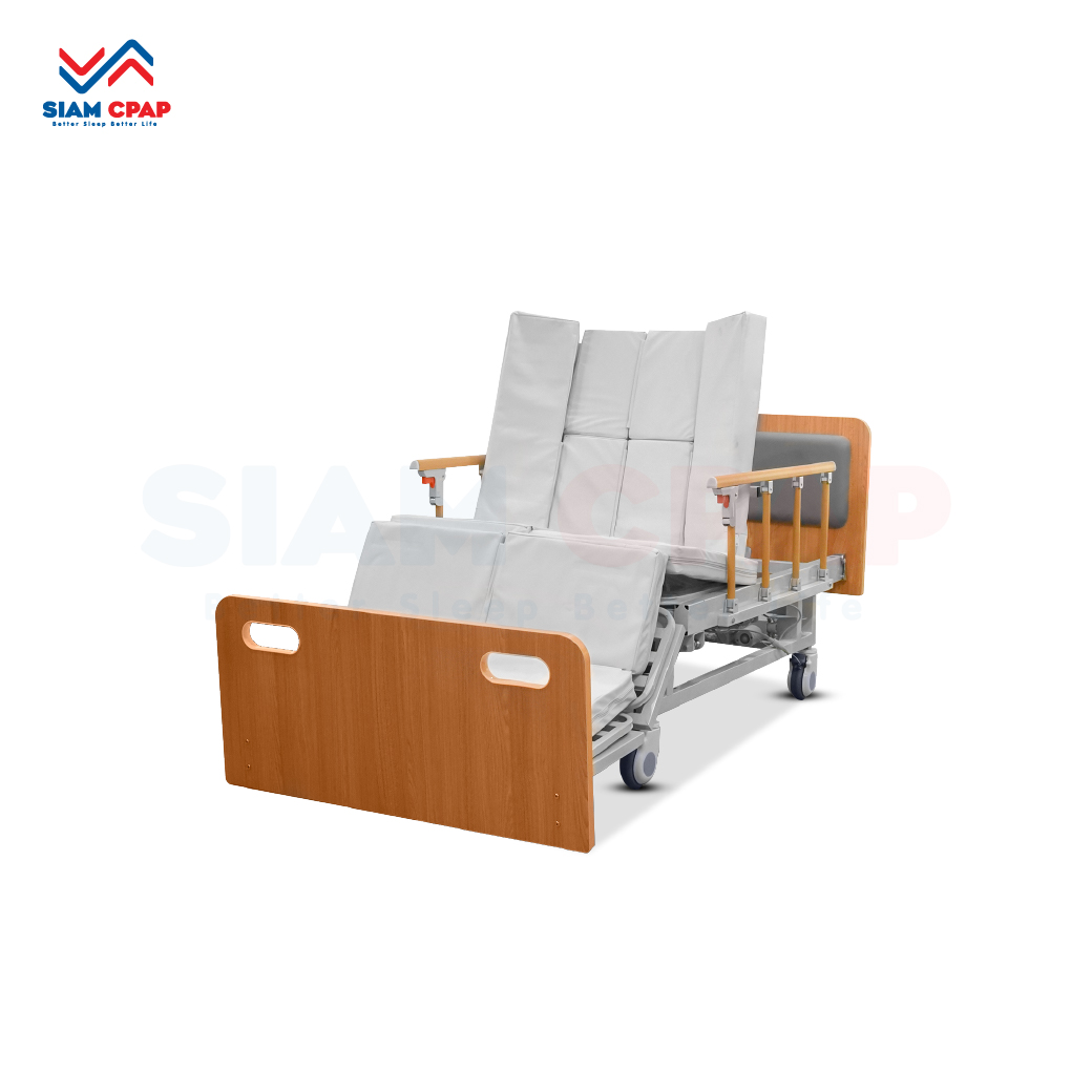เตียงผู้ป่วยไฟฟ้า+มือหมุน พลิกตะแคงตัวซ้าย-ขวา รุ่นซุปเปอร์ชีป C-025 (Super Cheap) รับประกันศูนย์ไทย 6 ปี