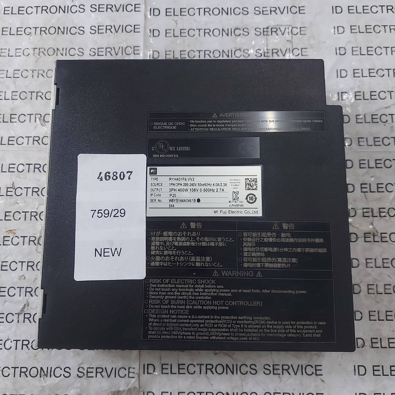 SERVO DRIVE " FUJI " MODEL : RYH401F6-VV2