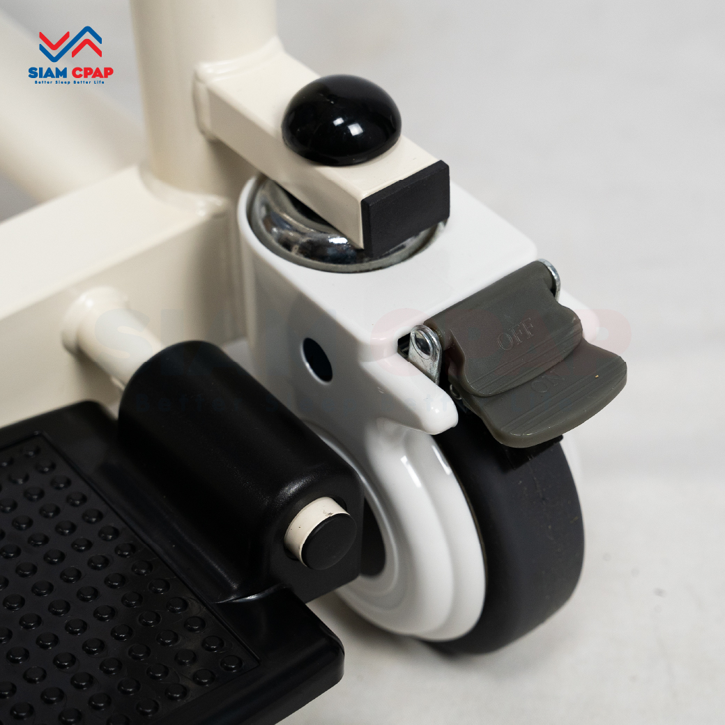 เก้าอี้รถเข็นเคลื่อนย้ายผู้ป่วย ระบบ มือหมุน (Manual Transfer Chair) รับประกัน 2 ปี