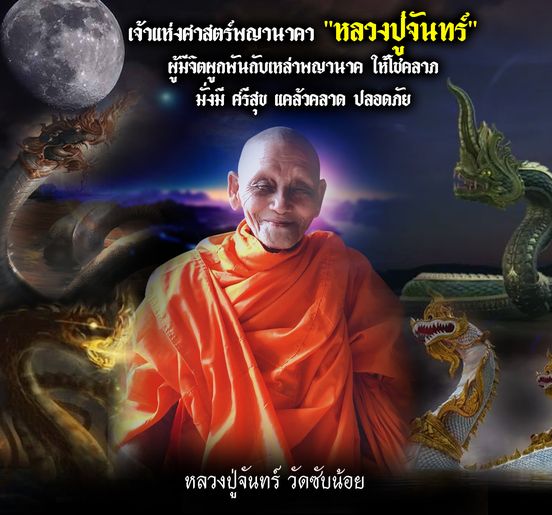 เขี้ยวพญานาคพระจันทร์เสี้ยว รุ่นมหาเศษรฐี หลวงปู่จันทร์ ฐิตาจาโร วัดซับน้อย