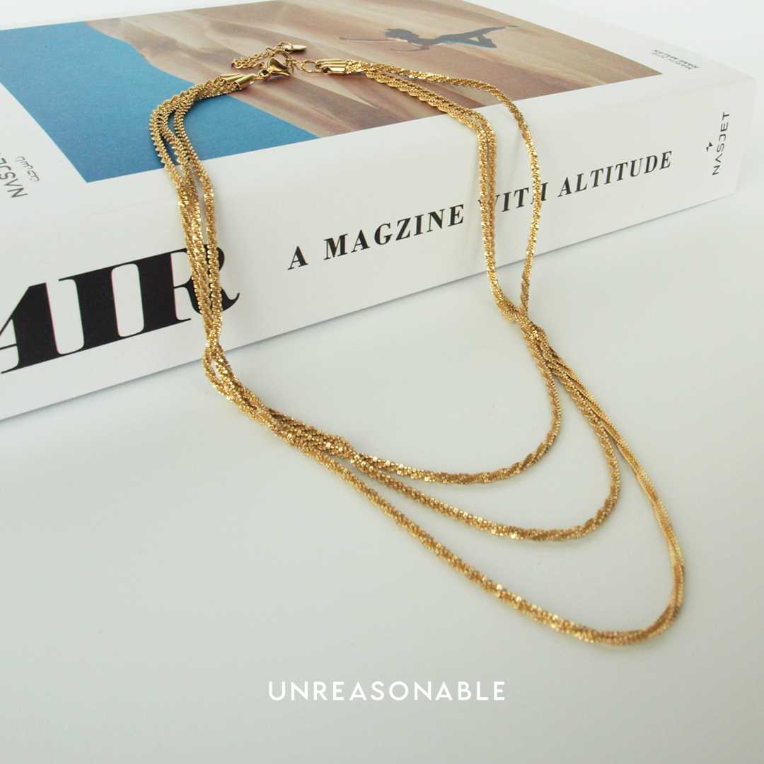 สร้อยคอ Stainless สีทอง UA0850-01 Unreasonable Accessories