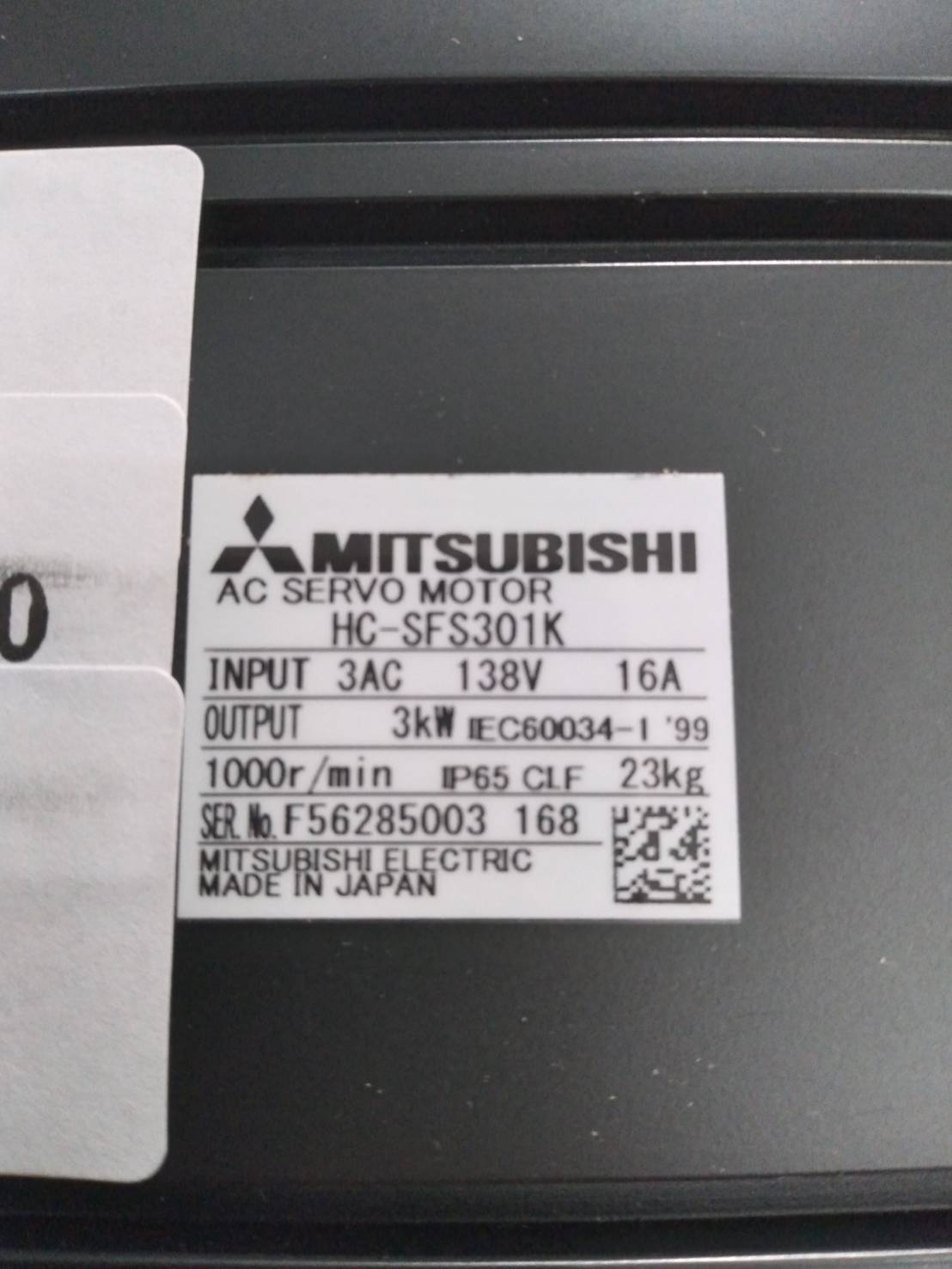 ขาย ซ่อม จำหน่าย SERVO MOTOR “MITSUBISHI” Model : HC-SFS301K