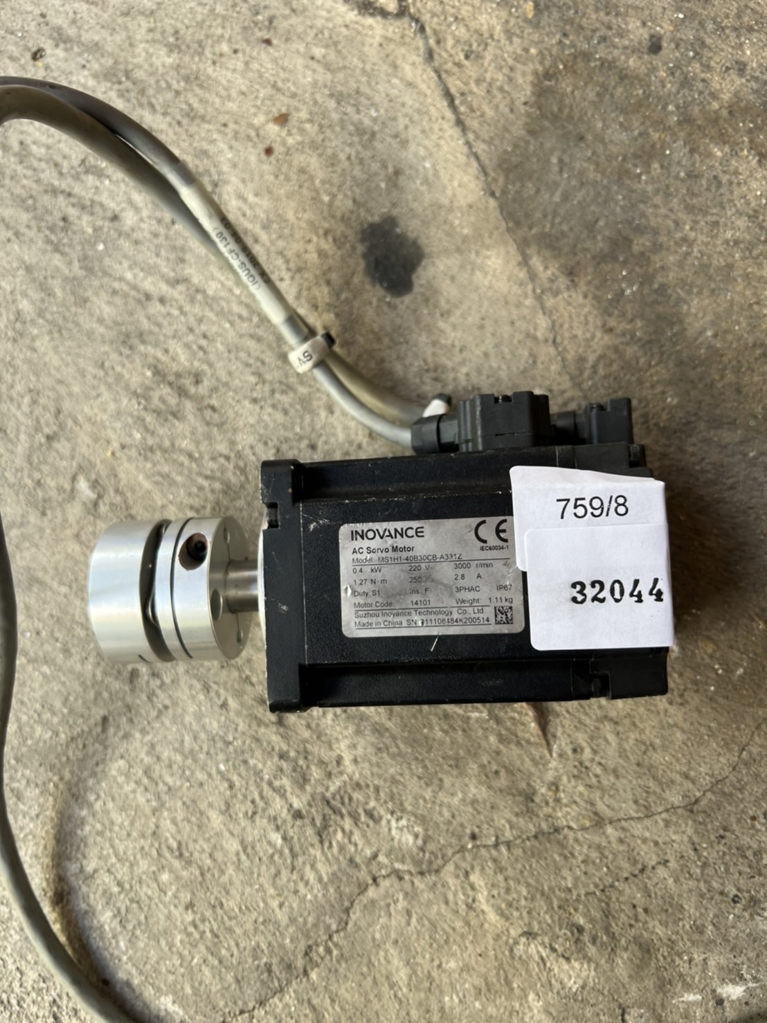 MOTOR MS1H1-40B30CB "INOVANCE"