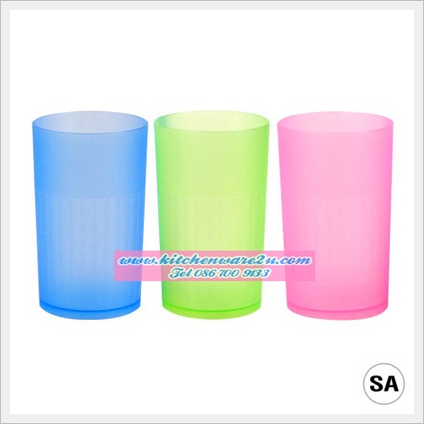 P02189 แก้วน้ำ ทรงตรง 10 Oz. (6.5 x 6.5 x 11.5 cm) เกรดเอ สีสวย No.2000 ราคาส่งต่อ 12 ใบ