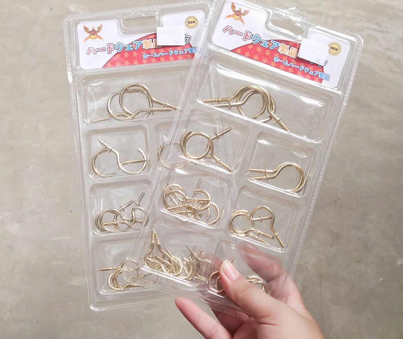 ตะขอตัวC ตะขอเกลียว ตะขอเเขวนรูป มีหลายขนาด แบบ 1 เเพ็ค