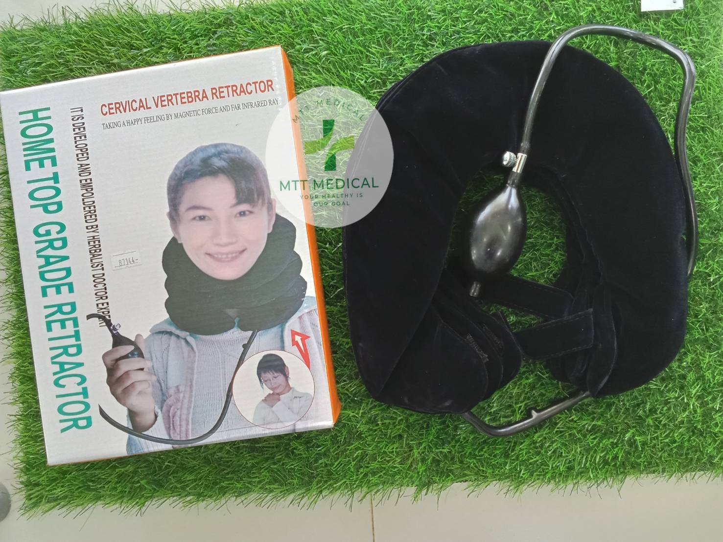 อุปกรณ์พยุงคอแบบปั๊มมือ Cervical Vertebra Retractor Home Top Grade เหมาะสำหรับผู้ที่นั่งทำงานนาน คอเคล็ด อาการปวดเมื่อย