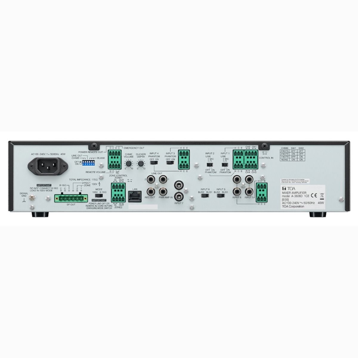 TOA A-3624D Digital Mixer Amplifier 240 วัตต์