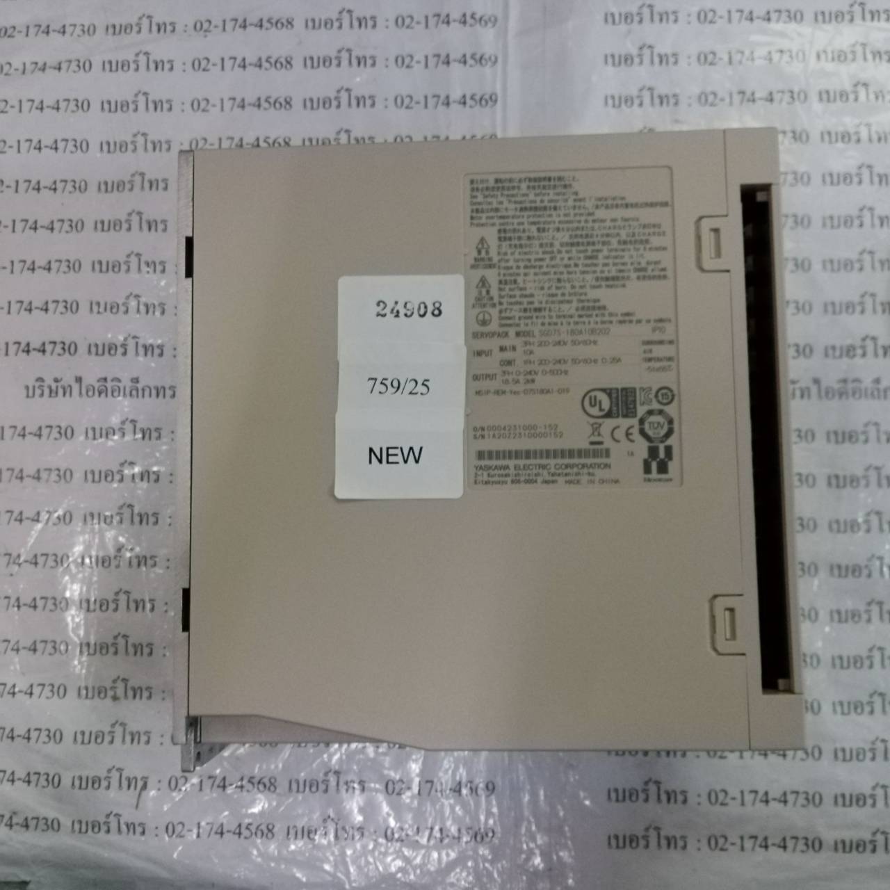 ขาย SGD7S-180A10B202 SERVO DRIVE "YASKAWA"