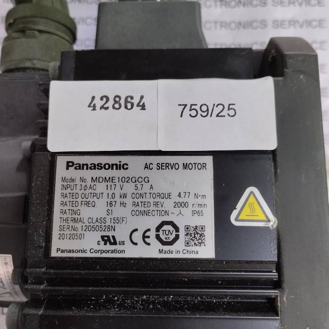 SERVO MOTOR " PANASONIC " MODEL : MDME102GCG