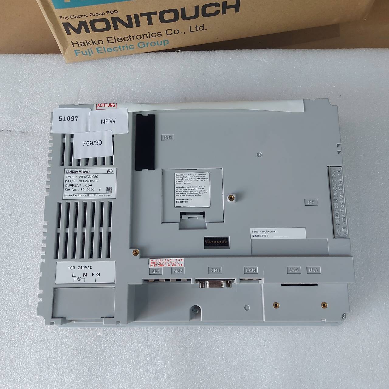 HMI " HAKKO " MODEL : V810iCN-080