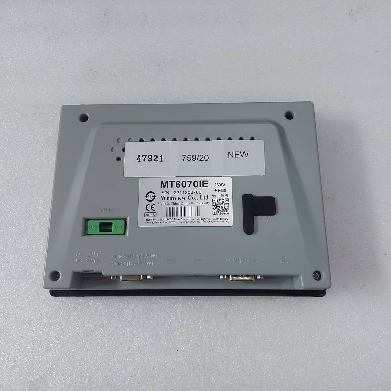 LCD TOUCH SCREEN " WEINVIEW " MODEL : MT6070IE 1WV