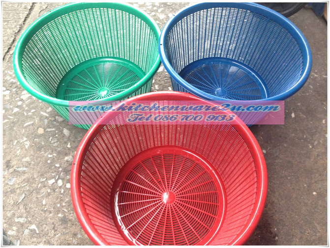 P06645 ตะแกรงกลม ทรงลึก ดีไซน์ใหม่ (40*40*21 cm) No.110 DM (ราคาส่งต่อ 1 โหล:12 ใบ)