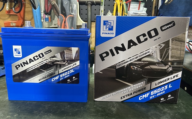 แบตเตอรี่ Pinaco 55D23L แบตแห้งแท้ 60 แอมป์ | iFin Battery บริการถึงที่ โทร 083-1880919