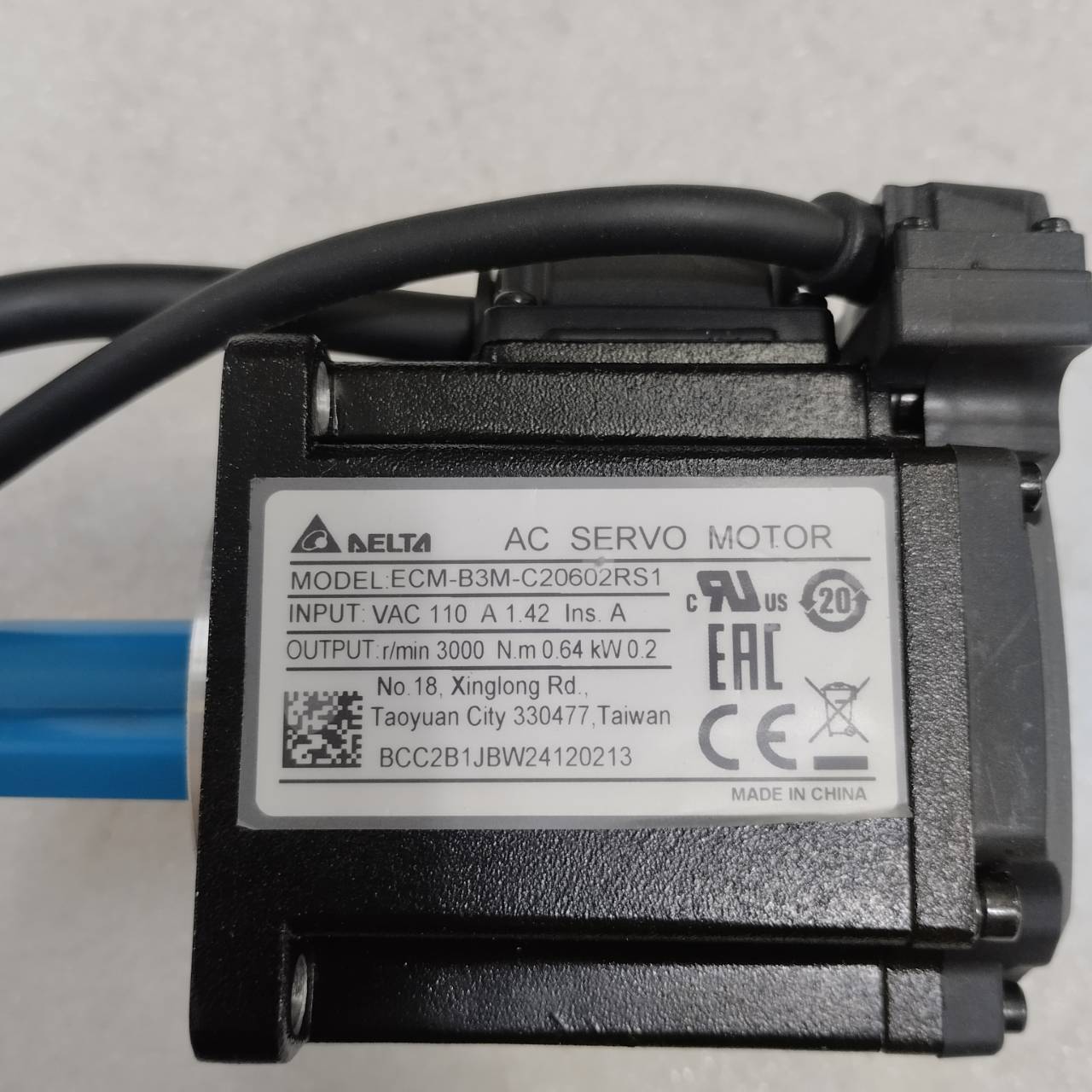 SERVO MOTOR " DELTA " MODEL : ECM-B3M-C20602RS1