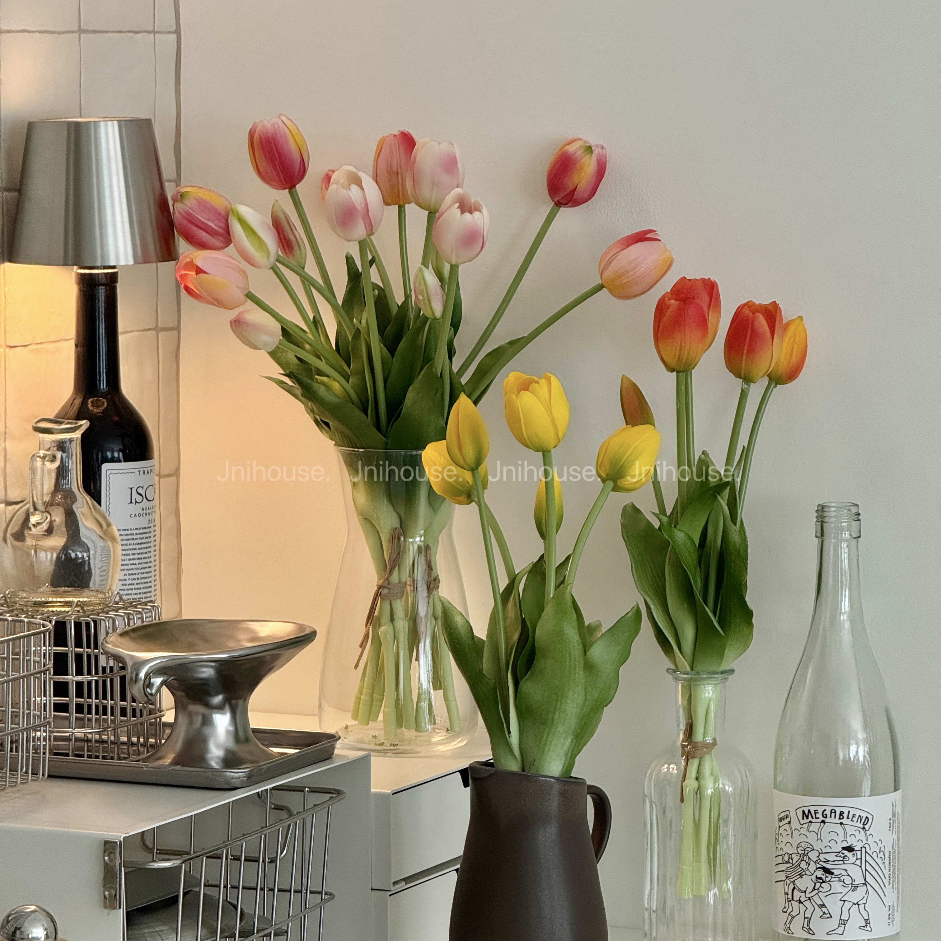 [พร้อมส่ง] Jnihouse : ทิวลิปปลอม ช่อดอกทิวลิป 5 ก้าน (Artificial Tulip Bouquet)