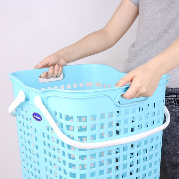 P03335 ตะกร้าผ้าเหลี่ยม (31x 45x 37ซม.) มีหูหิ้ว แข็งแรง No.5953 เกรดเอ อย่างดี ราคาขายส่งต่อ 1 โหล : 12 ใบ : เฉลี่ย 135 บต่อใบ