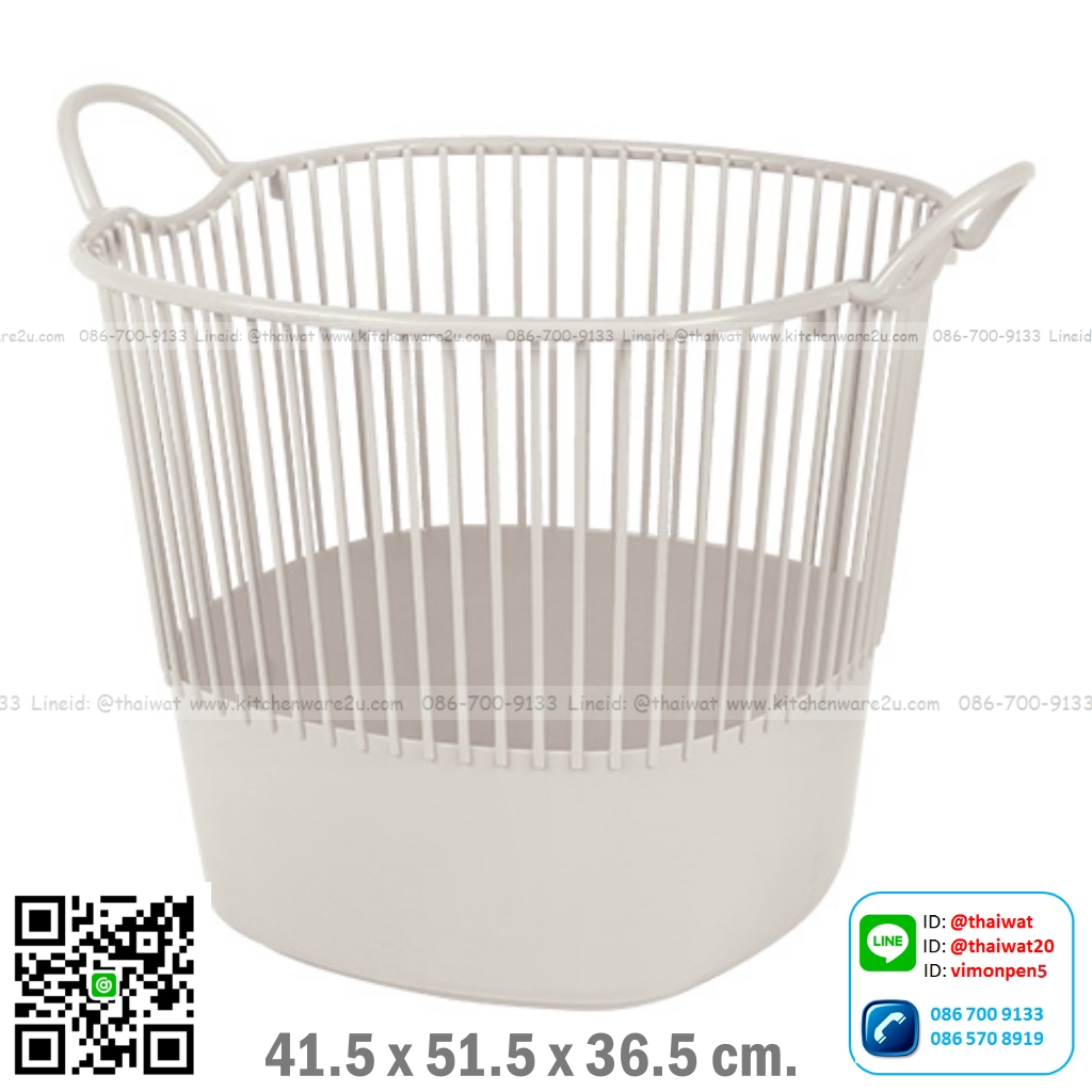 P10270 ตะกร้าผ้าหูหิ้ว (41.5*51.5*36.5 cm) อย่างดี หนา ดีไซน์ใหม่ No.2158 ราคาขายส่งต่อ 1 โหล: 12 ใบ (เฉลี่ย 140 บต่อใบ)