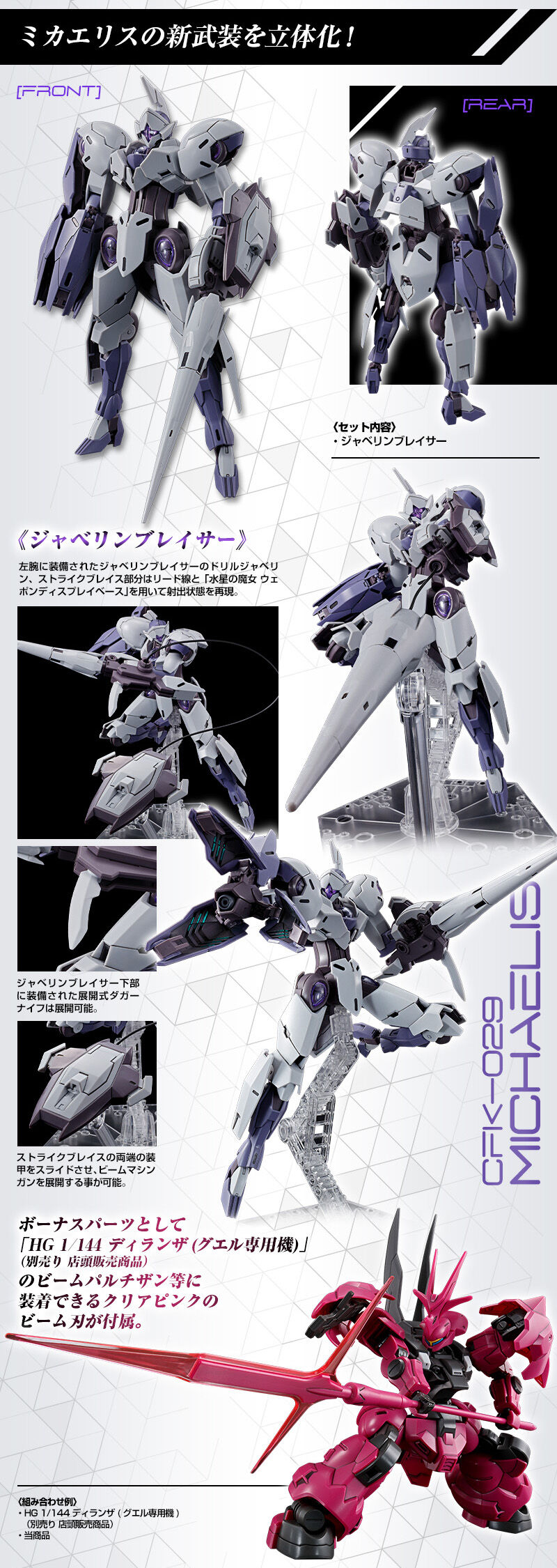 HG 1/144 Gundam Witch From Mercury Expansion Parts Set 1(Premium Bandai)