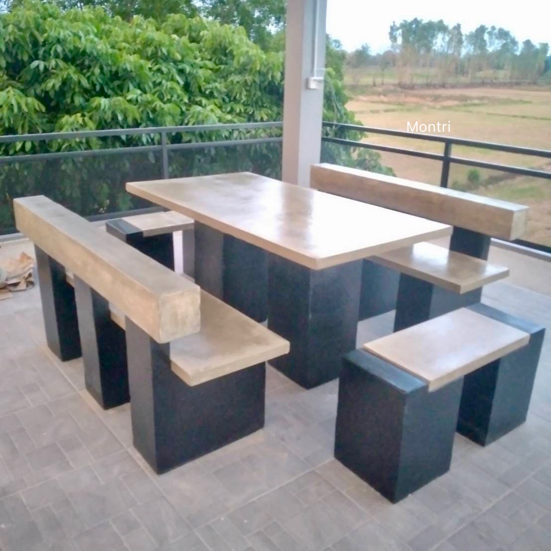 โต๊ะสนาม โต๊ะสนามกลางแจ้ง ชุดโต๊ะสนาม ชุดโต๊ะสนามกลางแจ้ง ขนาด 180*80 cm. ชุดโต๊ะพนักพิง