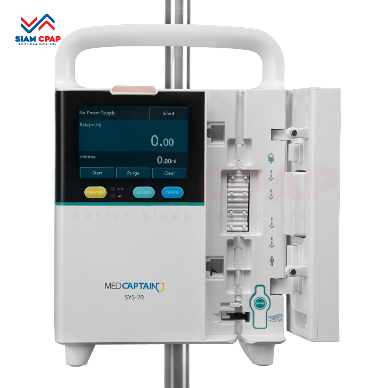 เครื่องควบคุมการให้สารละลายทางหลอดเลือดดำ Infusion pump Medcaptain รุ่น SYS-70 รับประกันศูนย์ไทย 1 ปี