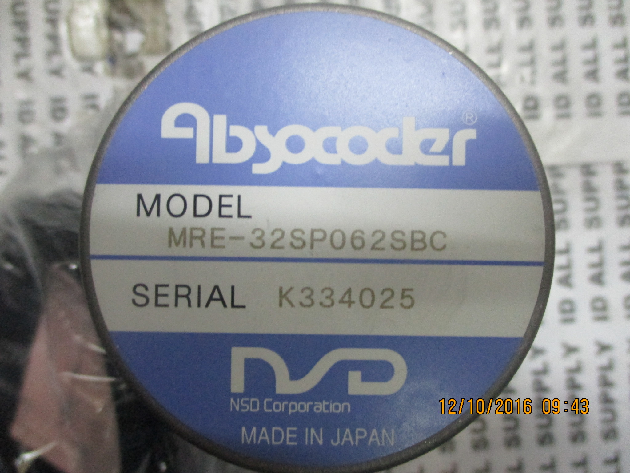 ENCODER " NSD " MODEL : MRE-32SP062SBC