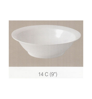 P09010 ชามปากบาน 9 นิ้ว สีพื้น เมลามีนแท้ Flowerware เครือซูปเปอร์แวร์ No.14C (ราคาส่งต่อ 12 ใบ: เฉลี่ย 80 บ/ใบ)