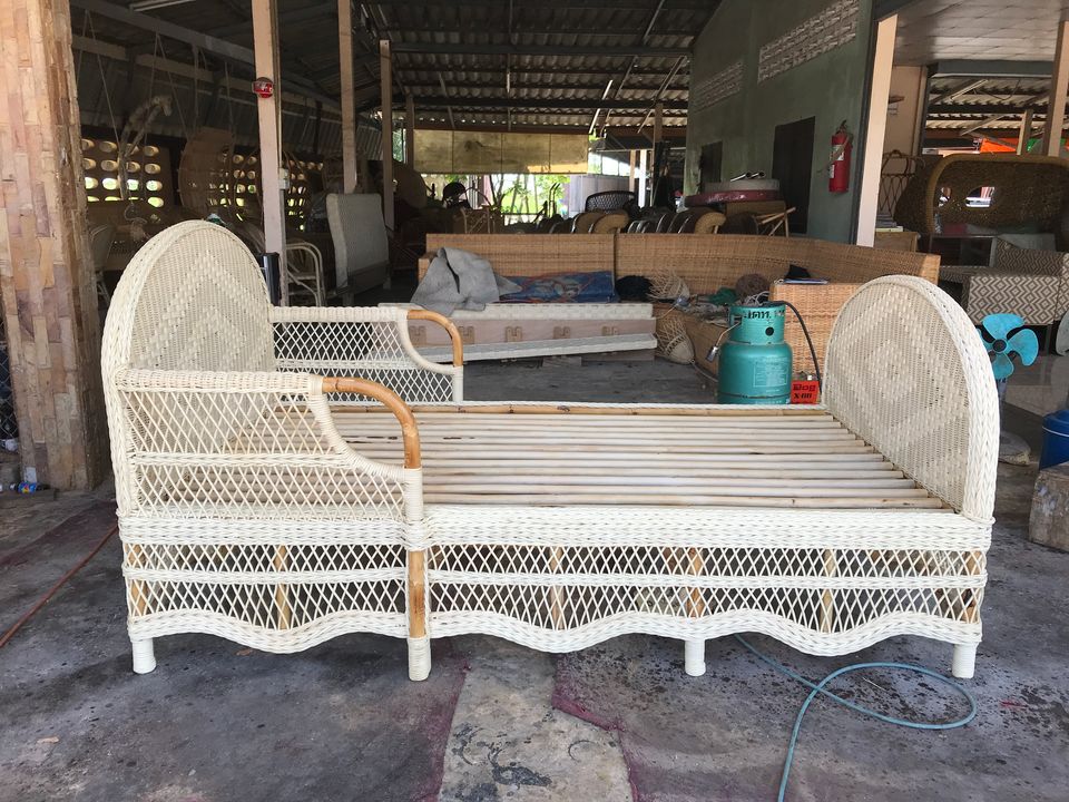 เตียงหวายแท้ 3.5 ฟุต