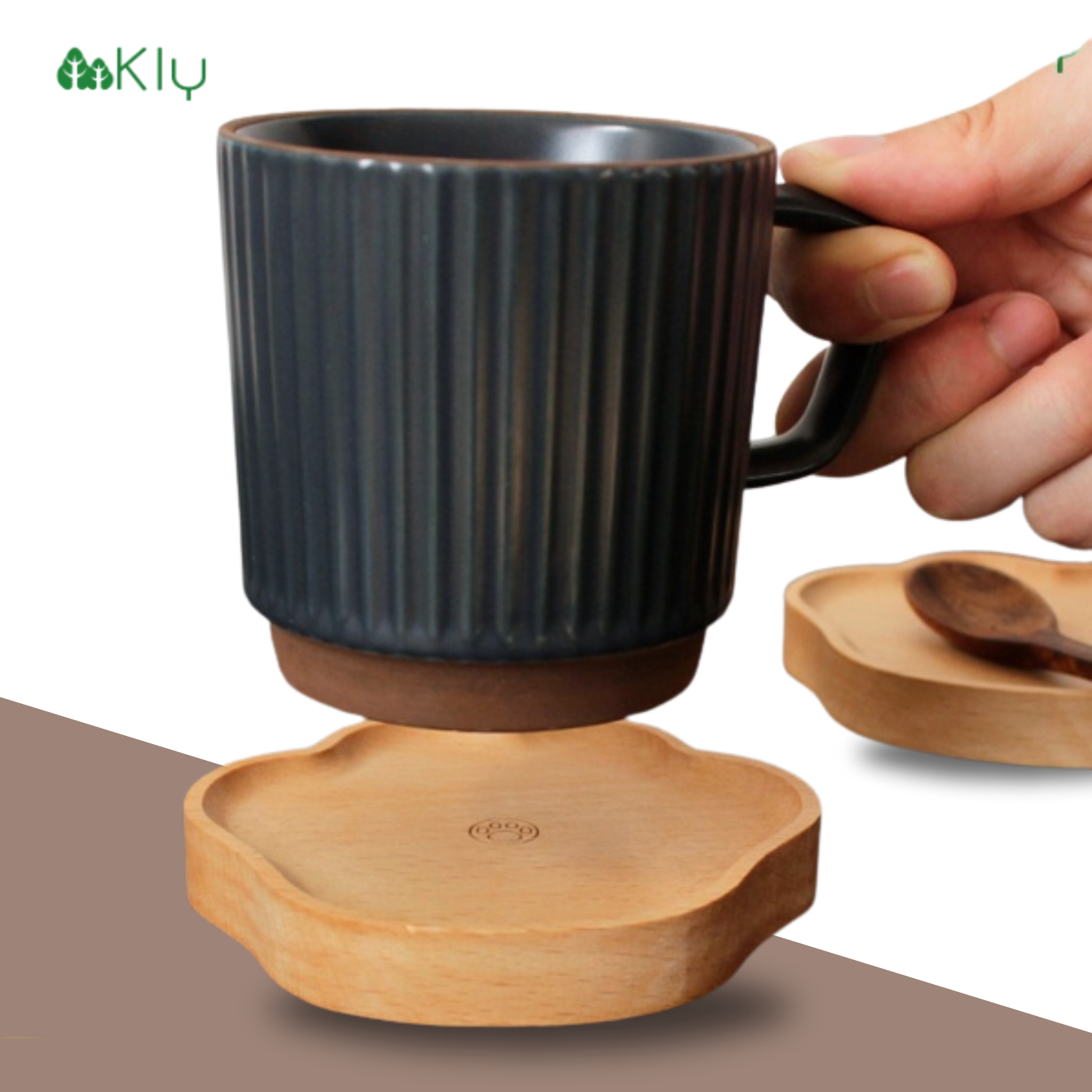 จานรองแก้ว วางแก้ว ที่วางแก้วกาแฟ ที่รองแก้วไม้