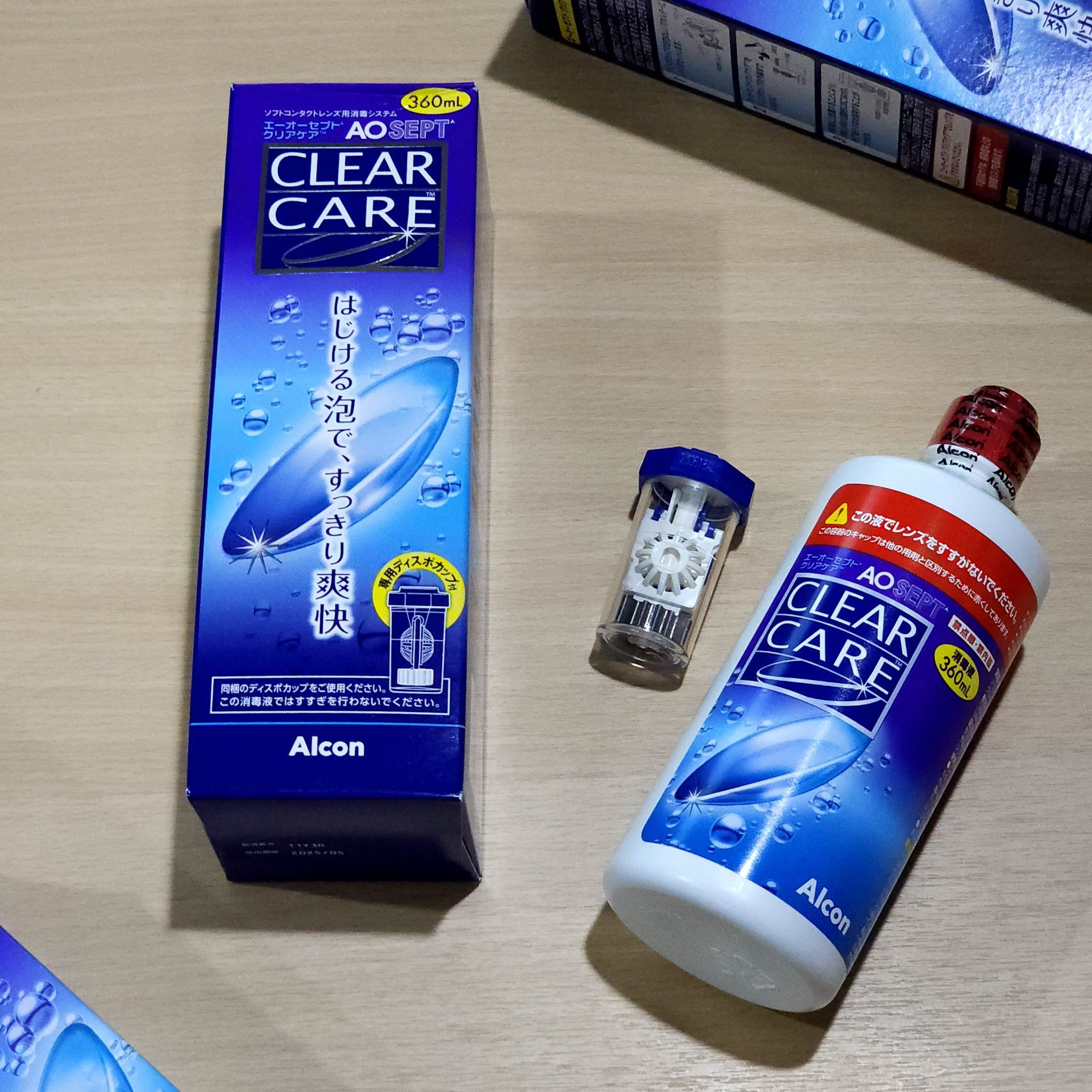 น้ำยาล้างคอนแทคเลนส์ AOSEPT Clear Care ขนาด 360ml.
