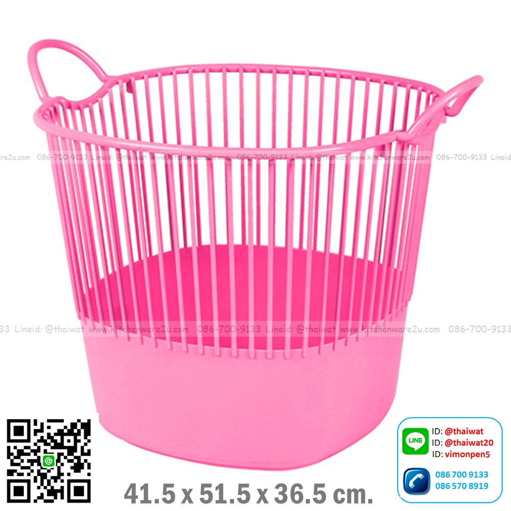 P10270 ตะกร้าผ้าหูหิ้ว (41.5*51.5*36.5 cm) อย่างดี หนา ดีไซน์ใหม่ No.2158 ราคาขายส่งต่อ 1 โหล: 12 ใบ (เฉลี่ย 140 บต่อใบ)