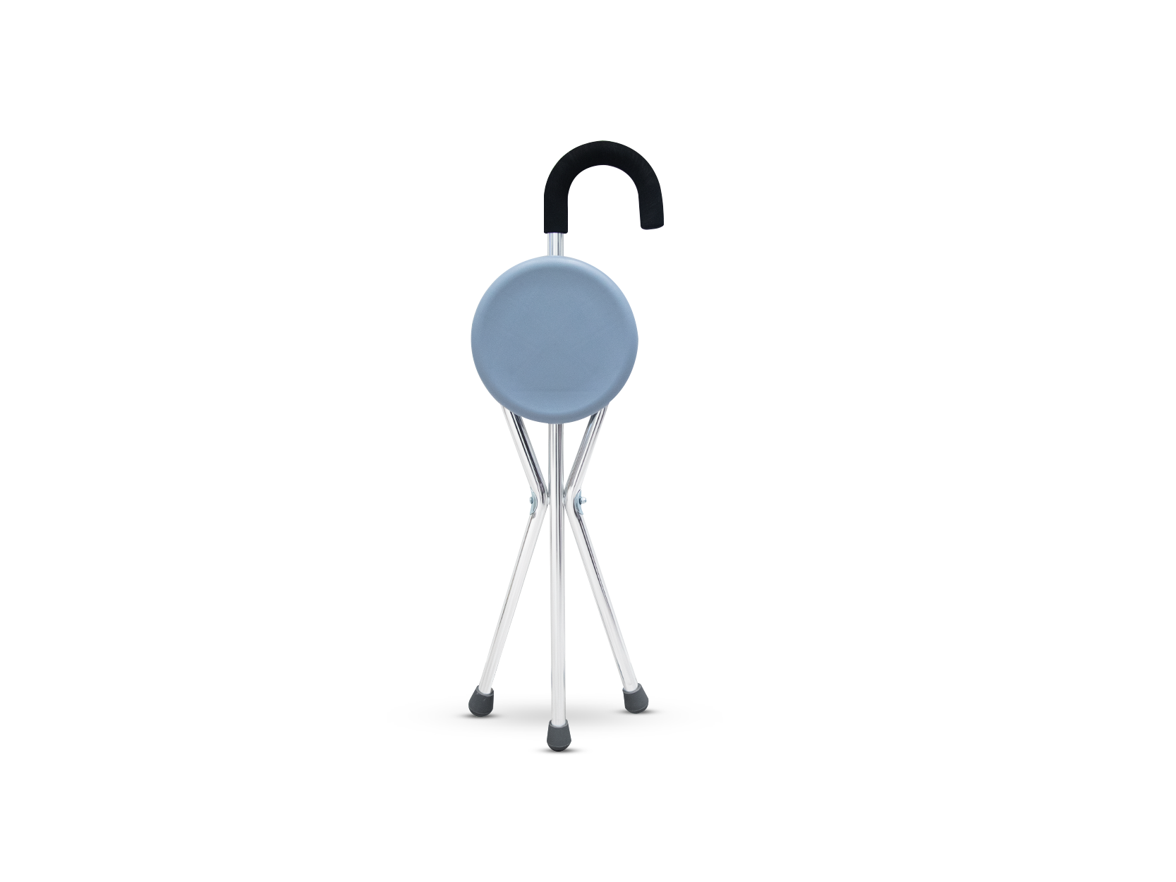 Aluminium Crutch Chair ไม้เท้าเก้าอี้อลูมิเนียม พับได้ นั่งได้