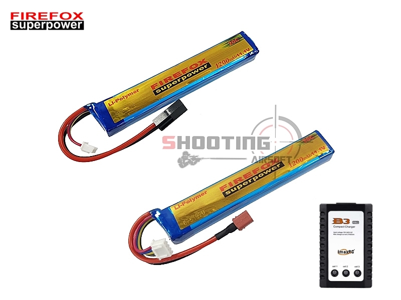 Set แบตลิโพ Firefox 20c 1200mAh 11.1v พร้อมเครื่องชาร์จ B3