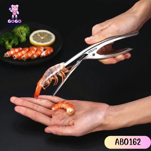 คีมแกะเปลือกกุ้ง มีดผ่าหลังกุ้ง อุปกรณ์แกะกุ้ง แสตนเลส