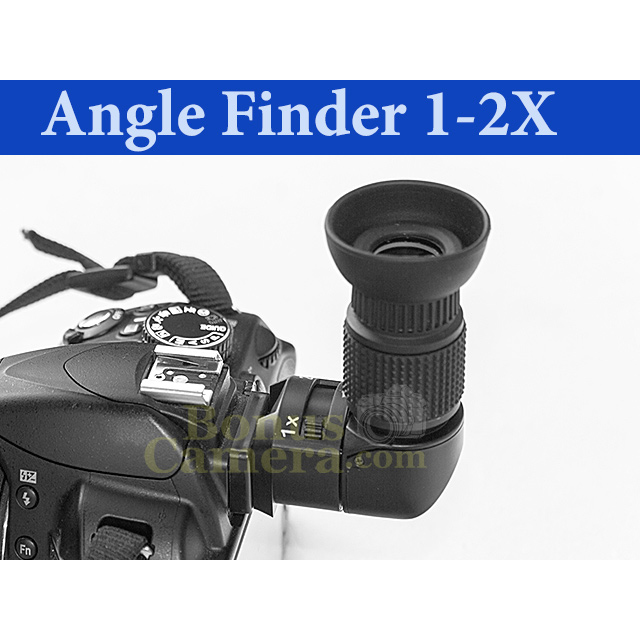 ช่องมองภาพปรับอัตราขยายได้ 1-2X Angle View Finder สำหรับมุมต่ำ,มาโคร for Canon,Nikon,Pentax,Olympus