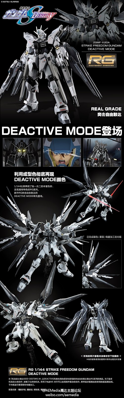 (RG) 1/144 STRIKE FREEDOM GUNDAM DEACTIVE MODE(Premium Bandai)