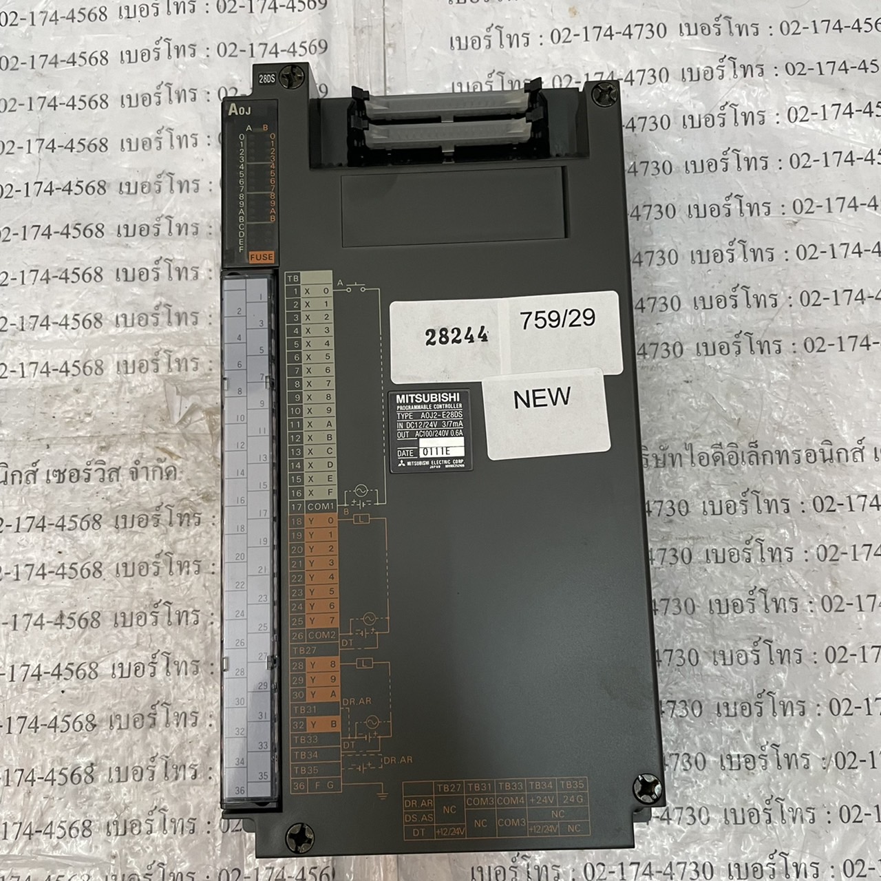 PLC " MITSUBISHI " MODEL : A0J2-E28DS