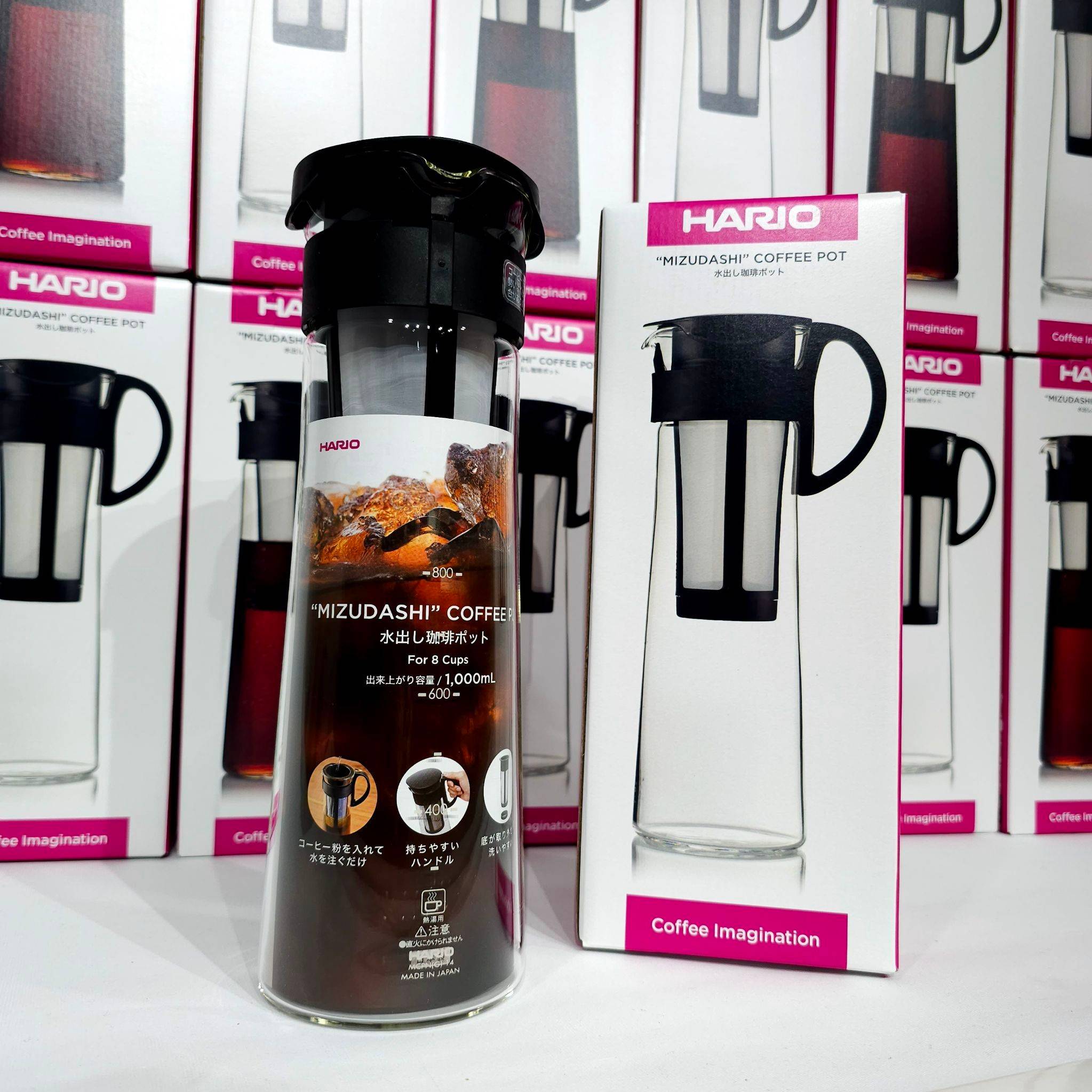 ขวดกาแฟ cold brew HARIO Cold Brew Coffee Pot Black 1000 ml Coffee Pitcher MCPN-14-B