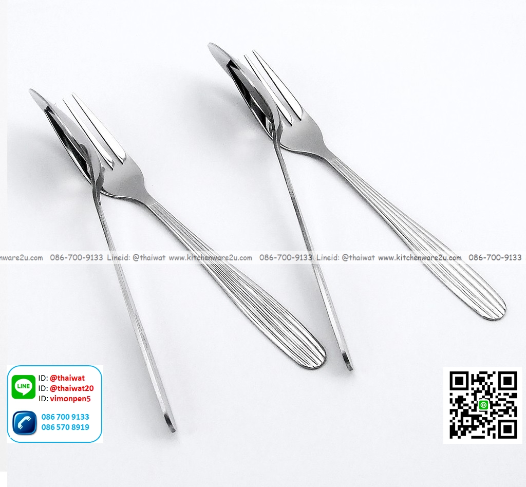 P12613 ช้อนส้อมสแตนเลส หนา 2 มิล ลายลิลลี่ จากัวร์แท้ No.200056 ราคาขายส่งต่อ 12 โหล: 144 คู่: เฉลี่ย 22.5 บต่อคู่