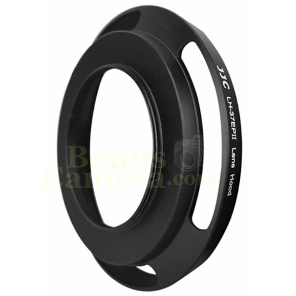 LH-37EP II ฮู้ดสีดำสำหรับเลนส์โอลิมปัส M.Zuiko ED 14-42mm F3.5-5.6 EZ,17mm f2.8 Olympus Lens Hood