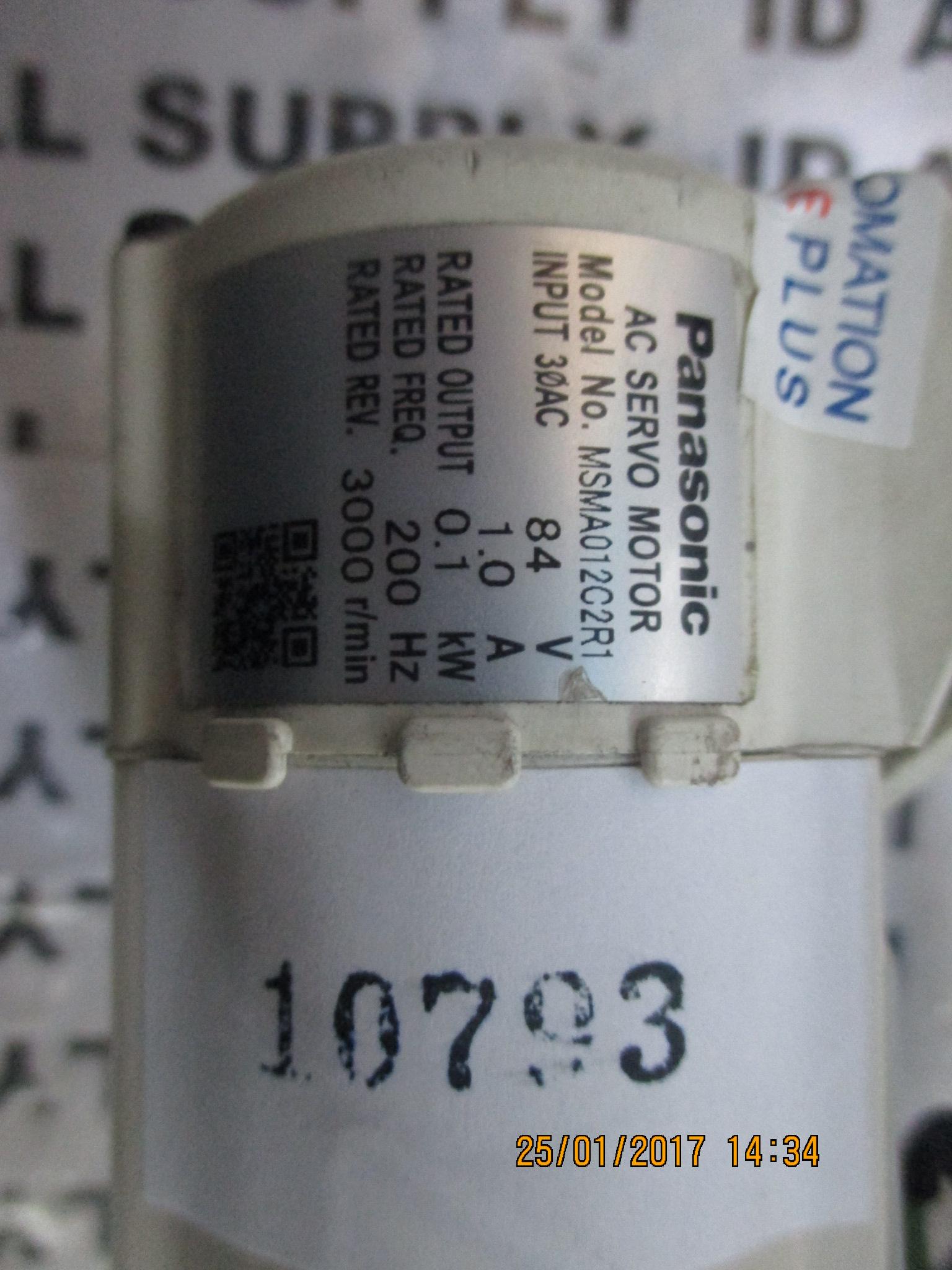 SERVO MOTOR " PANASONIC " MODEL : MSMA012C2R1