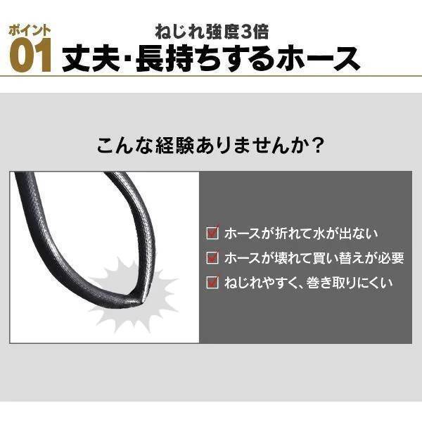 สายยางพร้อมที่ม้วนเก็บจากญี่ปุ่น Iris Ohyama full cover hose ree EX 20 m ในเซตมีหัวปืนฉีดน้ำมาให้ด้วย สีขาว