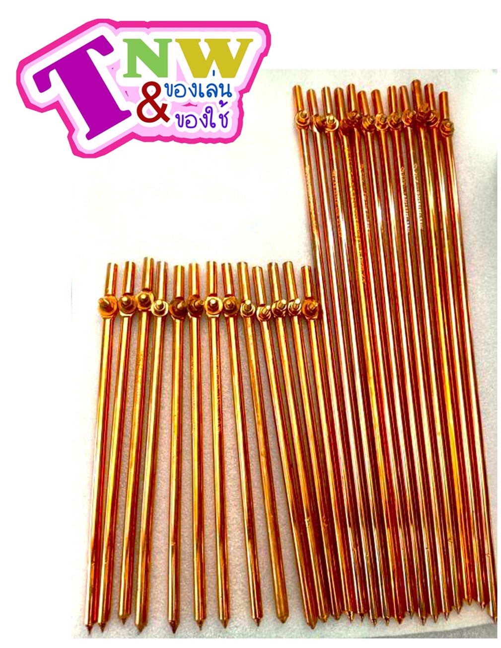 กราวด์ โหลด ชุบทองแดง แท่งกราวด์ 1 เส้น มีขนาด 50cm (0.5 ม.)