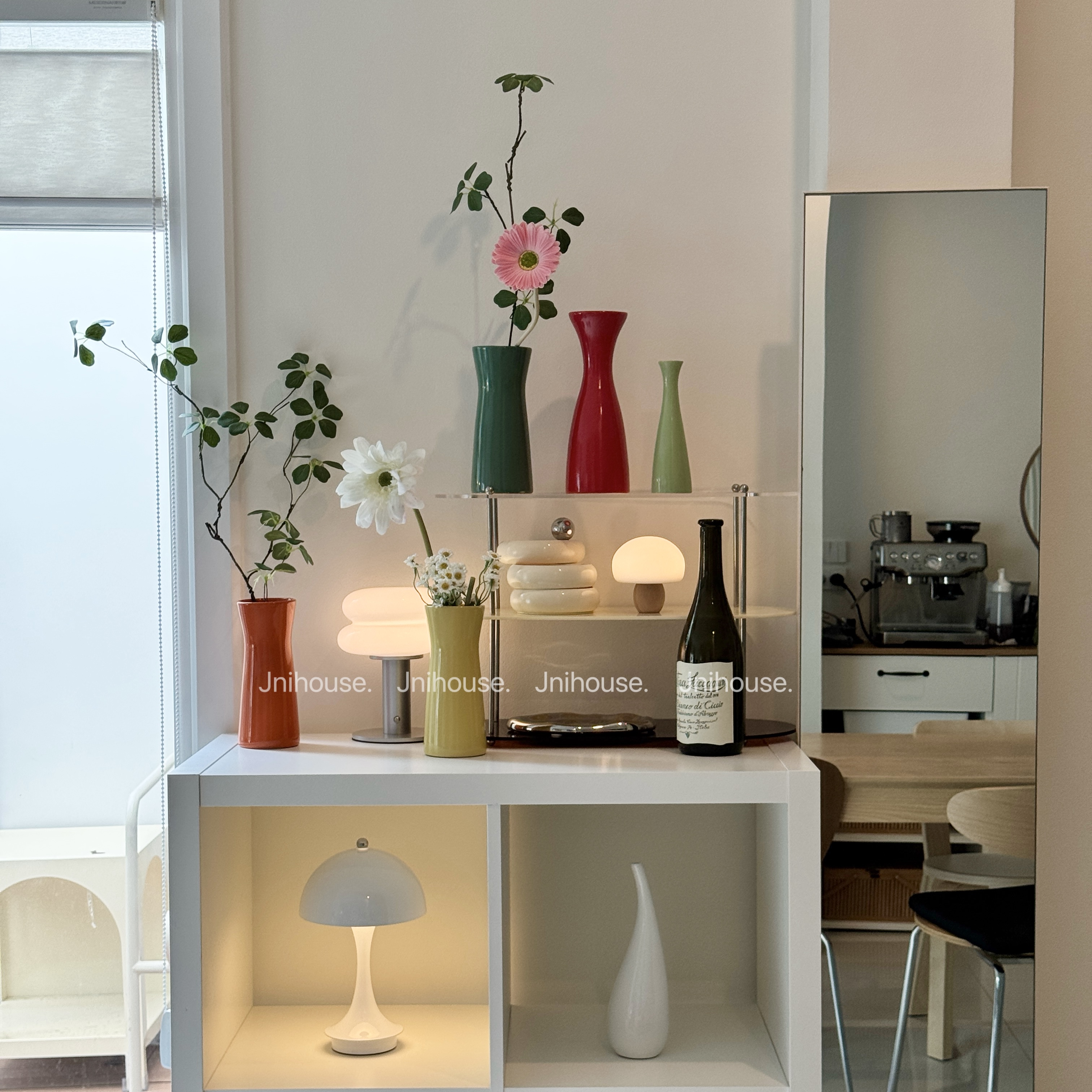 [พร้อมส่ง] Jnihouse : แจกันเซรามิก แจกันดอกไม้ทรงกระบอก (Vase)