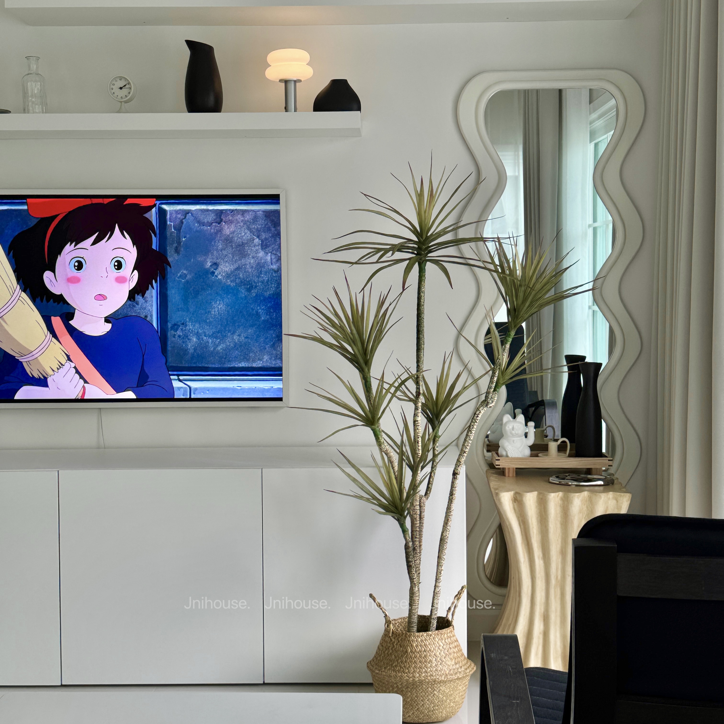 [พร้อมส่ง] Jnihouse : Dragon tree แถมตะกร้าสาน (Dracaena marginata)