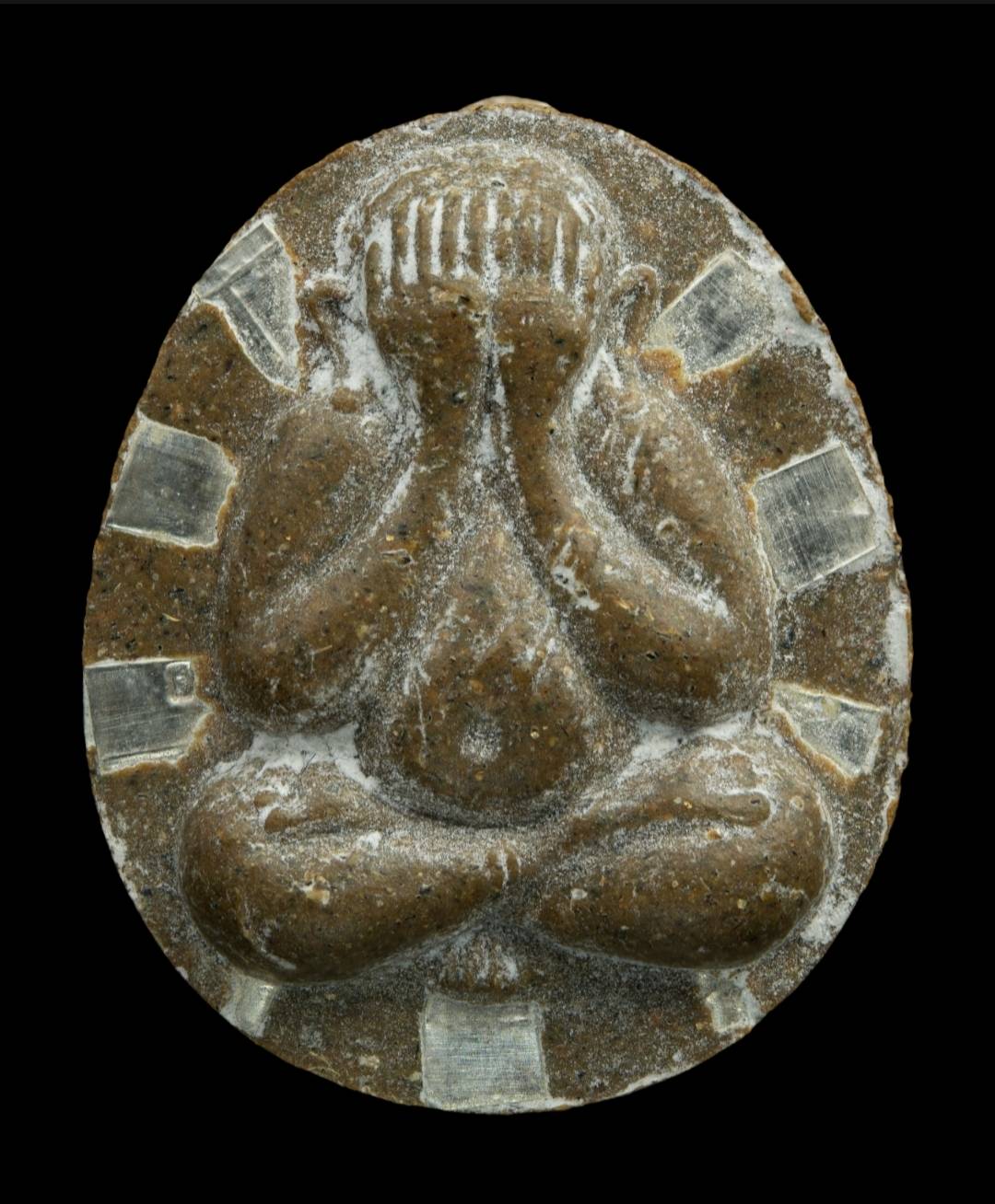 พระปิดตา เนื้อผงเกสร รุ่นแรก วัดชัยมงคล ปี 2522 ตะกรุดเงิน9ดอก (มีผงตะไบทองคำ)