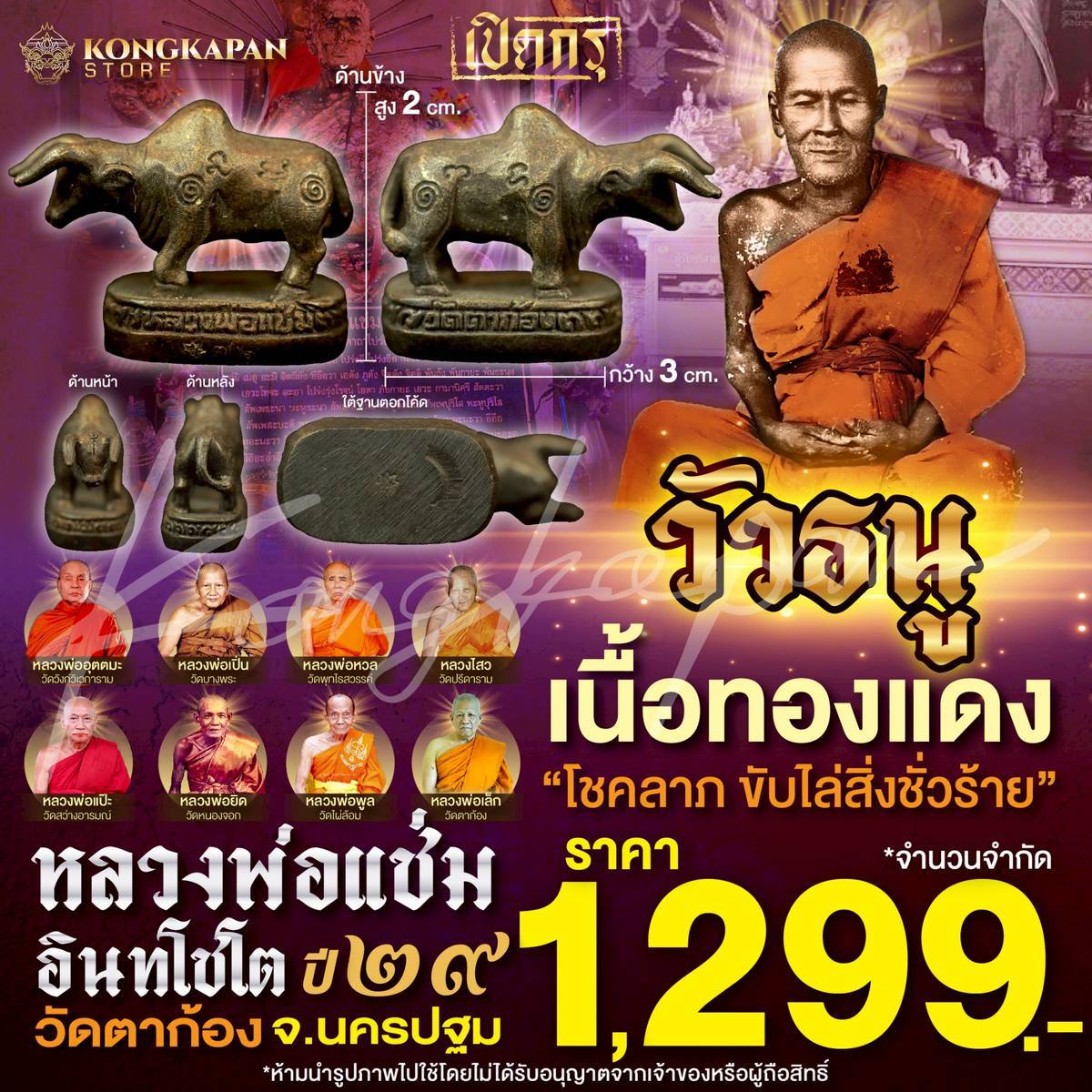 วัวธนู เนื้อทองแดง ปี 29 พ่อแช่ม วัดตาก้อง จ.นครปฐม
