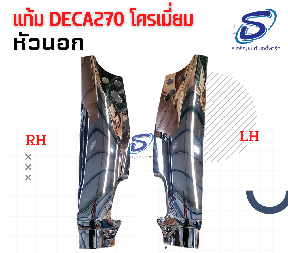 แก้มไฟหรี่หน้า โครเมียม (ซ้าย-ขวา) ISUZU DECA 270 อีสุสุ รถบรรทุก อะไหล่รถบรรทุก อะไหล่แต่งรถบรรทุก