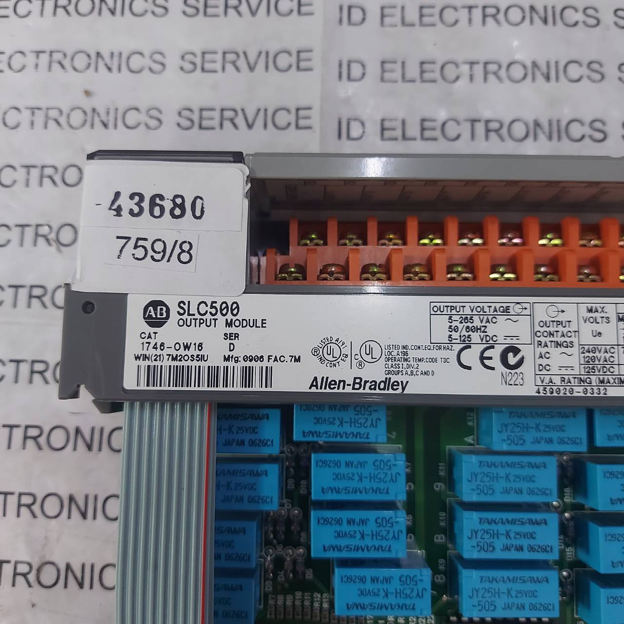 PLC " ALLEN-BRADLEY " MODEL : 1746-OW16