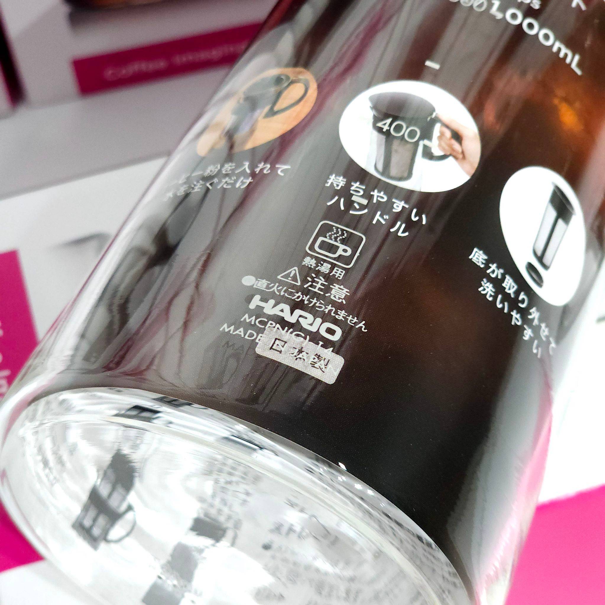 ขวดกาแฟ cold brew HARIO Cold Brew Coffee Pot Black 1000 ml Coffee Pitcher MCPN-14-B