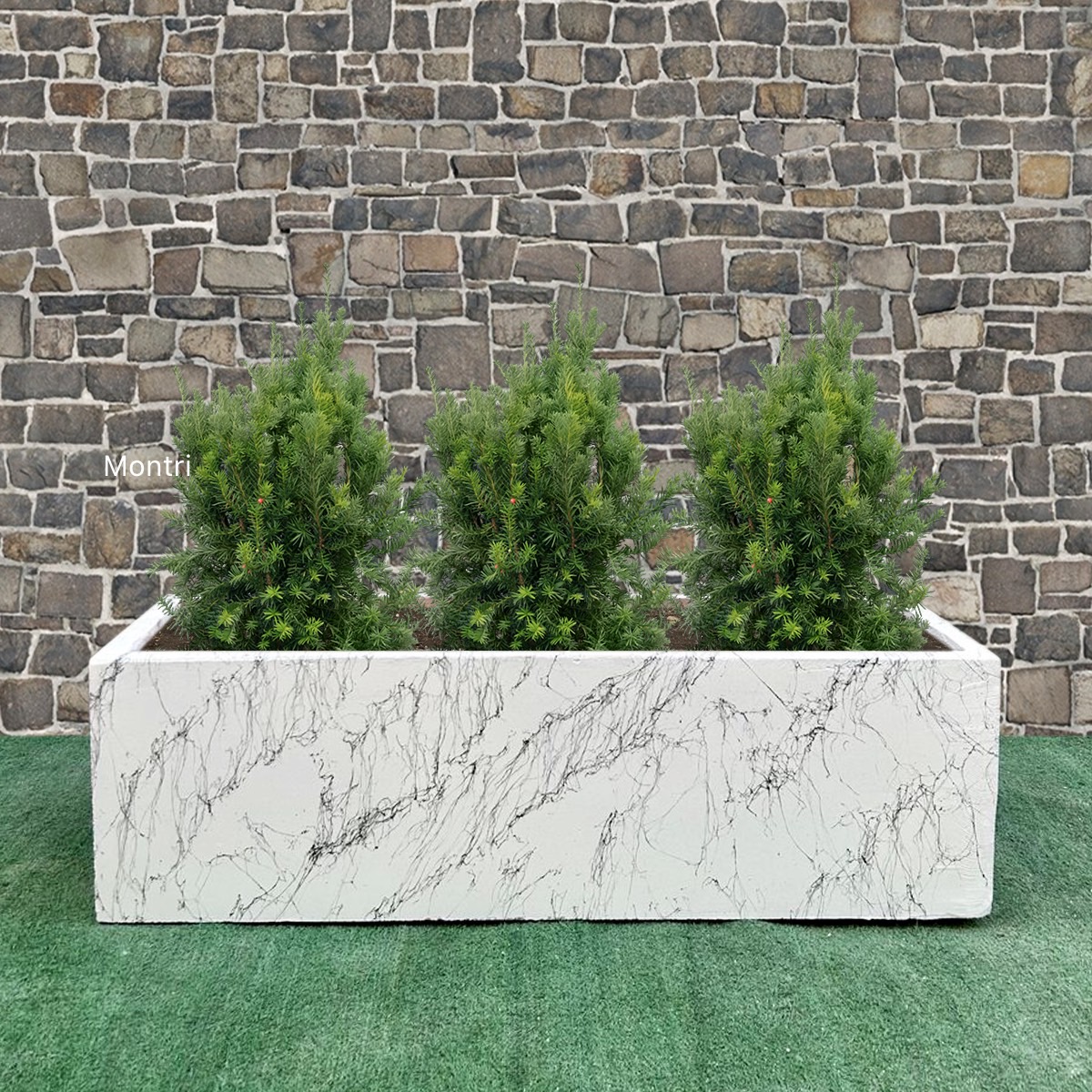 กระถางทรงรางยาว กระถางต้นไม้ set 10 ใบ ลงสีคุณภาพพร้อมเคลือบเงาสามารถวางได้ทั้งกลางแจ้งและในร่ม ขนาด 30*100* cm. วัสดุเป็นปูน